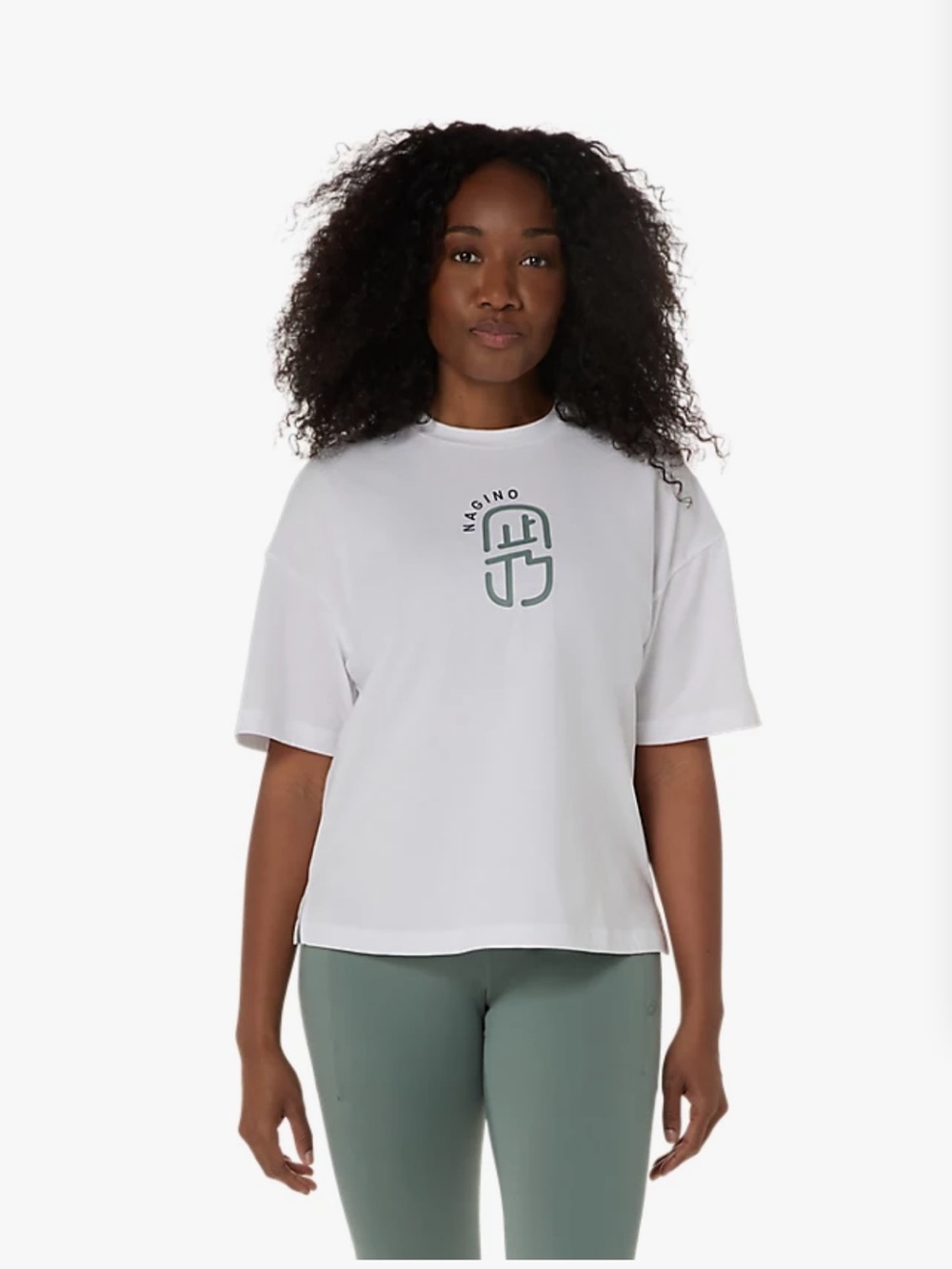 ASICS White Tee with Nagino Logo